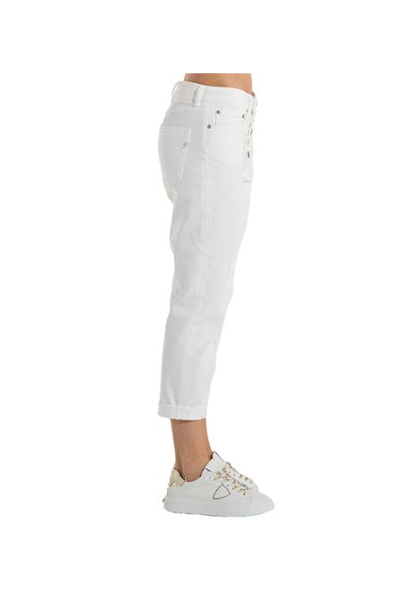 Jeans Dondup Koons Gioiello donna DP268BBS0030 IX5W Bianco bottoni cinque tasche DONDUP | Jeans | DP268BBS0030 IX5W000